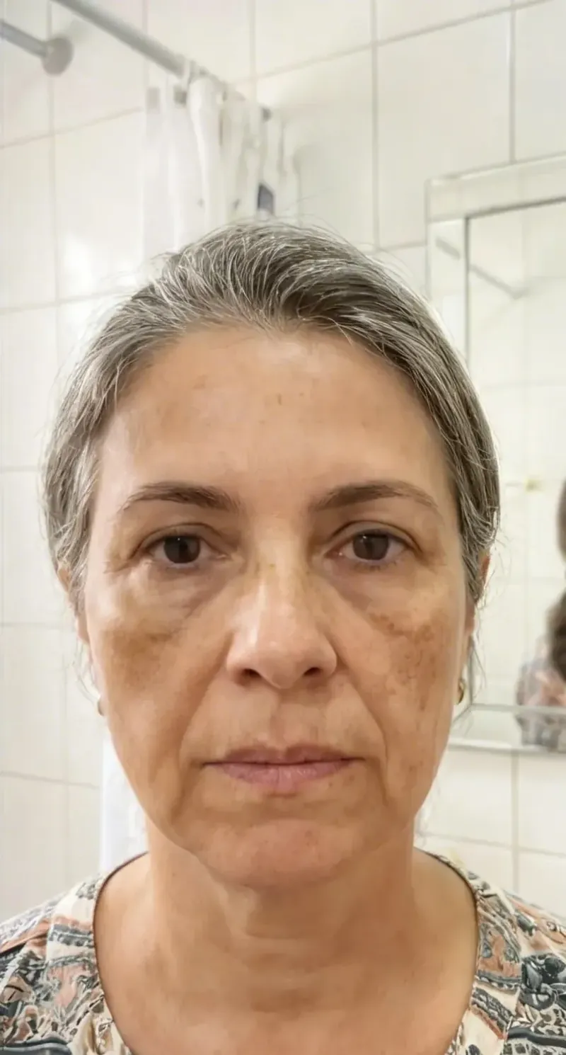 Cliente antes de usar o Vellessa Sérum